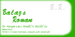 balazs roman business card